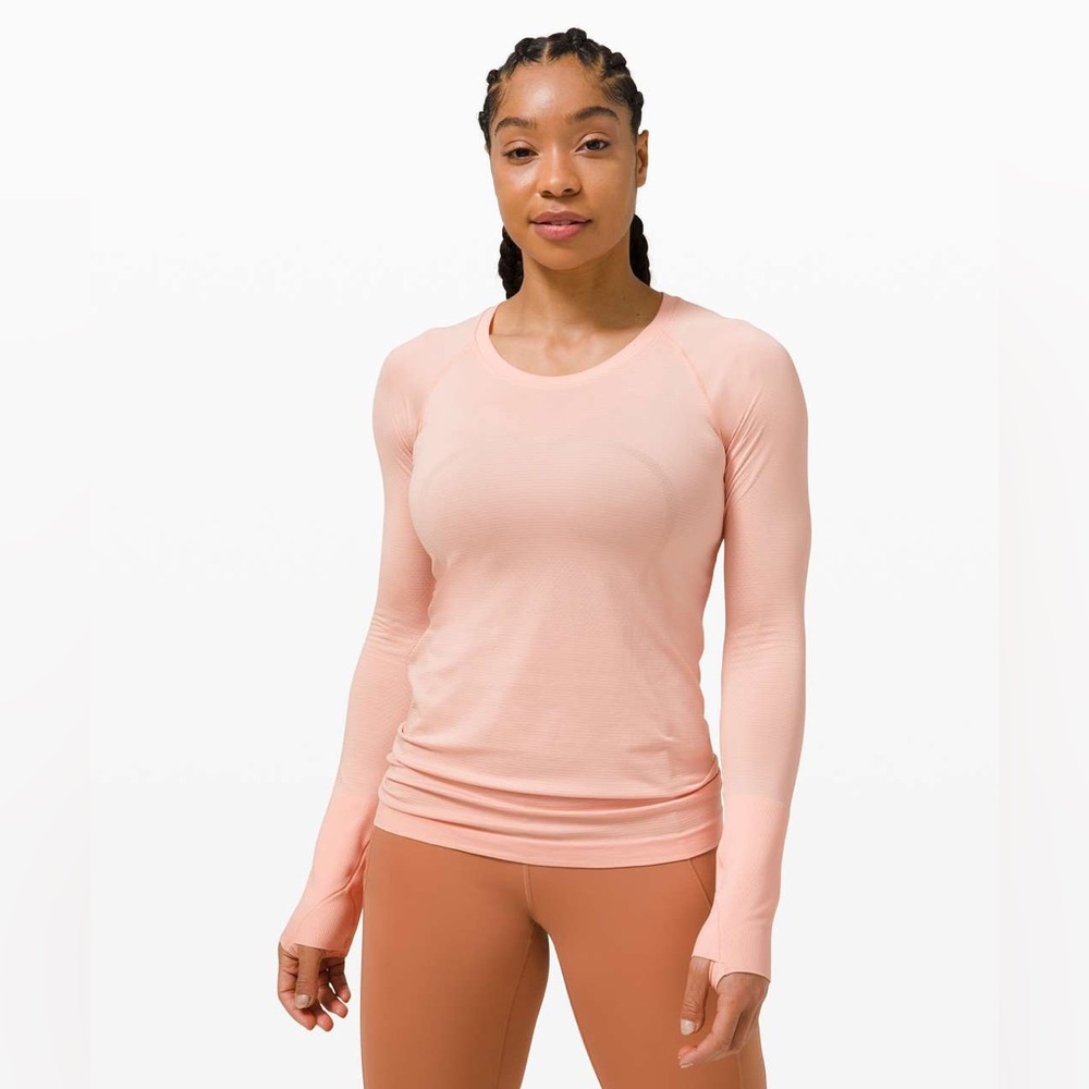 Pink Mist Lululemon Swiftly Tech Long-Sleeve Shirt Sz 6